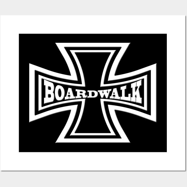 Iron Cross Boardwalk Motorcycle Wall Art by DroolingBullyKustoms